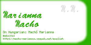 marianna macho business card